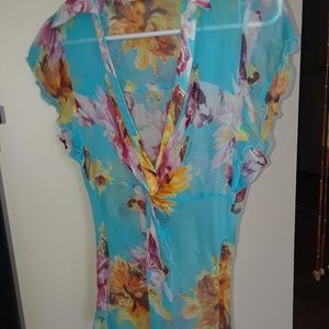 silk top v neck silk